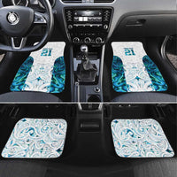 Custom New Zealand Aotearoa Car Mats Maori Paua Shell Indigenous LT9 Set 4pcs Blue - Polynesian Pride