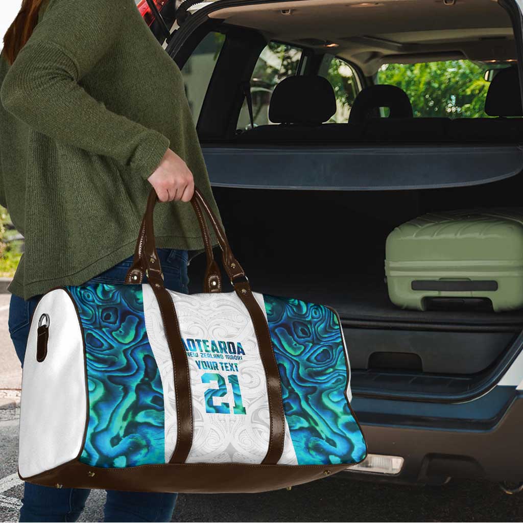 Custom New Zealand Aotearoa Travel Bag Maori Paua Shell Indigenous LT9 - Polynesian Pride