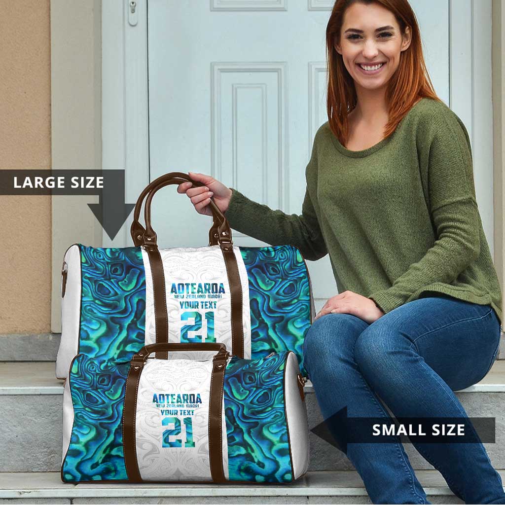 Custom New Zealand Aotearoa Travel Bag Maori Paua Shell Indigenous LT9 - Polynesian Pride