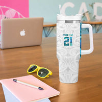 Custom New Zealand Aotearoa Tumbler With Handle Maori Paua Shell Indigenous LT9 - Polynesian Pride