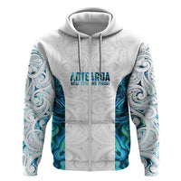Custom New Zealand Aotearoa Zip Hoodie Maori Paua Shell Indigenous LT9 Zip Hoodie Blue - Polynesian Pride