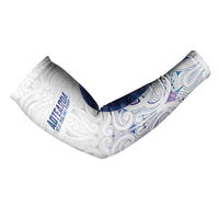Custom New Zealand Aotearoa Arm Sleeves Purple Maori Paua Shell Indigenous LT9 - Polynesian Pride