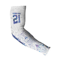 Custom New Zealand Aotearoa Arm Sleeves Purple Maori Paua Shell Indigenous LT9 - Polynesian Pride