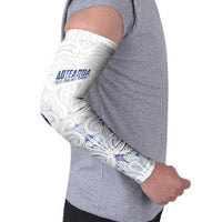 Custom New Zealand Aotearoa Arm Sleeves Purple Maori Paua Shell Indigenous LT9 - Polynesian Pride