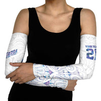 Custom New Zealand Aotearoa Arm Sleeves Purple Maori Paua Shell Indigenous LT9 - Polynesian Pride