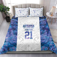 Custom New Zealand Aotearoa Bedding Set Purple Maori Paua Shell Indigenous LT9 - Polynesian Pride