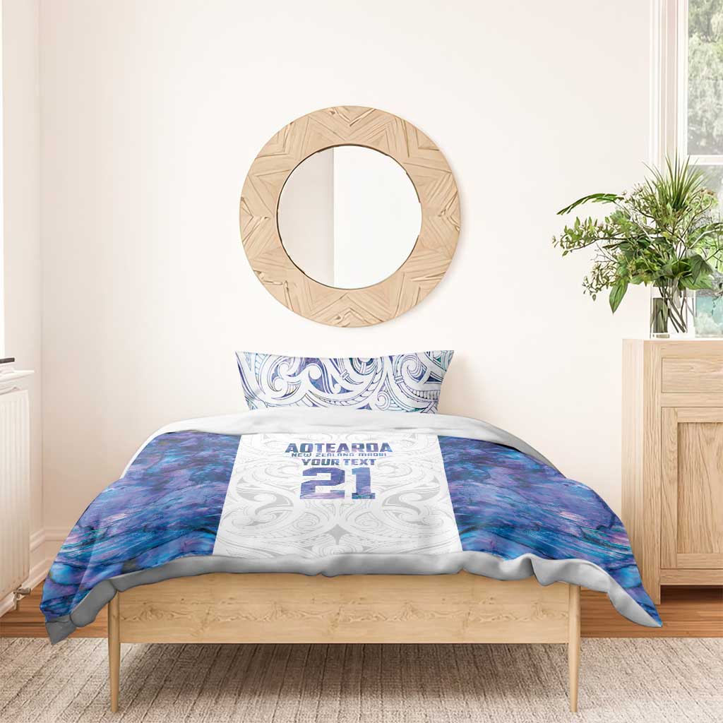 Custom New Zealand Aotearoa Bedding Set Purple Maori Paua Shell Indigenous LT9 - Polynesian Pride