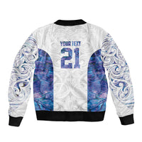 Custom New Zealand Aotearoa Bomber Jacket Purple Maori Paua Shell Indigenous LT9 - Polynesian Pride