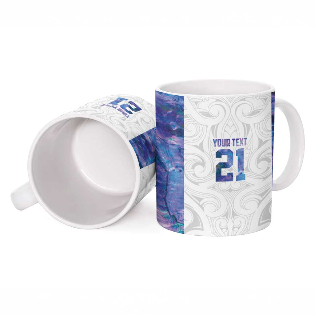 Custom New Zealand Aotearoa Ceramic Mug Purple Maori Paua Shell Indigenous LT9 - Polynesian Pride