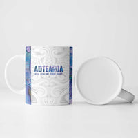Custom New Zealand Aotearoa Ceramic Mug Purple Maori Paua Shell Indigenous LT9 - Polynesian Pride