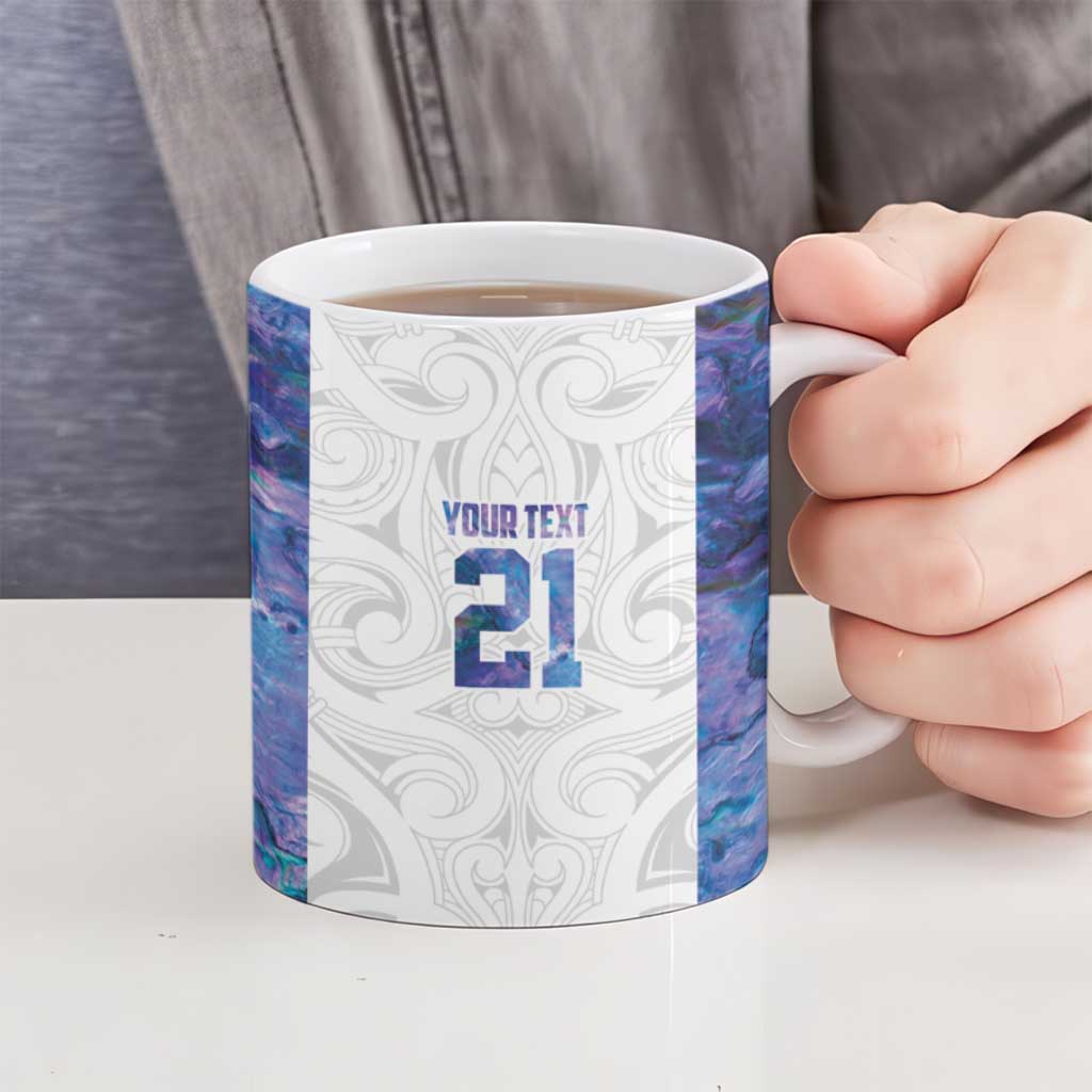 Custom New Zealand Aotearoa Ceramic Mug Purple Maori Paua Shell Indigenous LT9 - Polynesian Pride