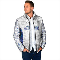 Custom New Zealand Aotearoa Padded Jacket Purple Maori Paua Shell Indigenous LT9 - Polynesian Pride