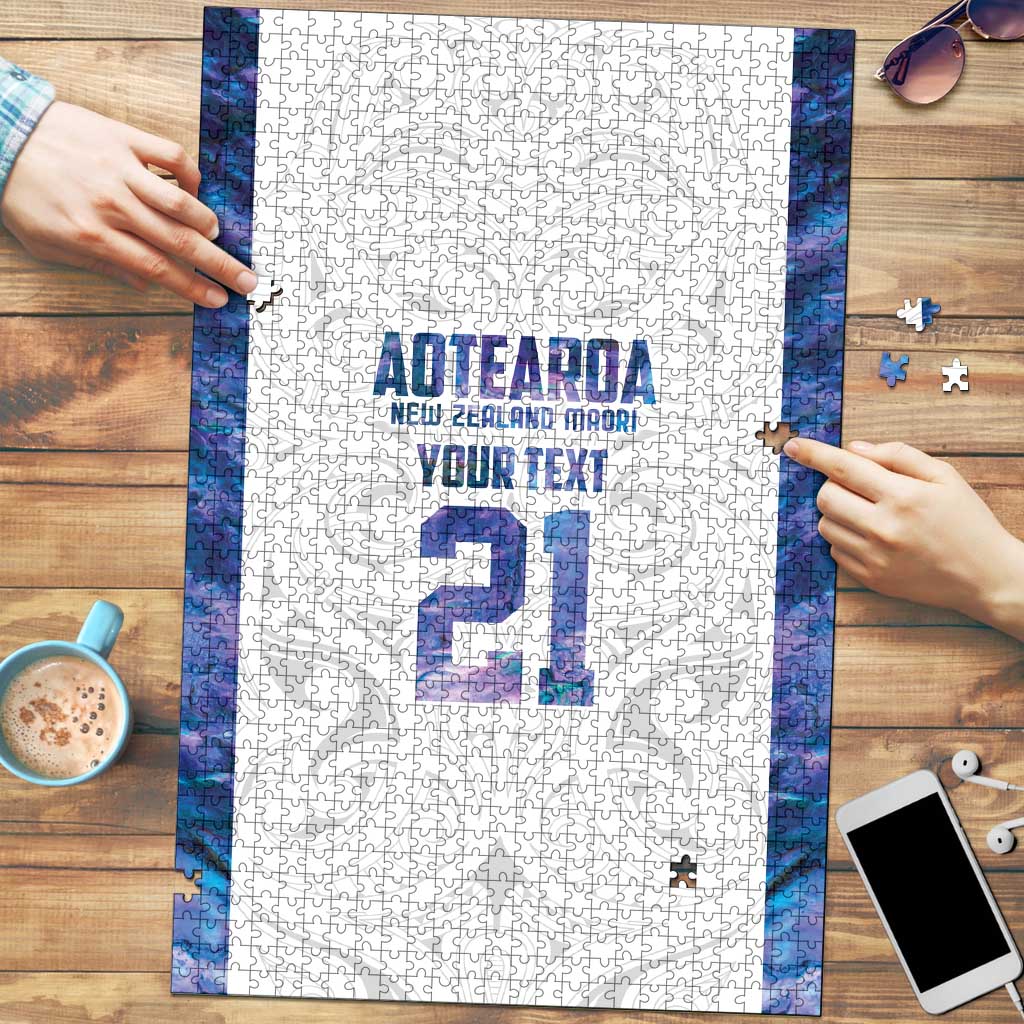 Custom New Zealand Aotearoa Puzzle Purple Maori Paua Shell Indigenous LT9 Purple - Polynesian Pride