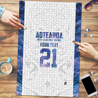 Custom New Zealand Aotearoa Puzzle Purple Maori Paua Shell Indigenous LT9 Purple - Polynesian Pride