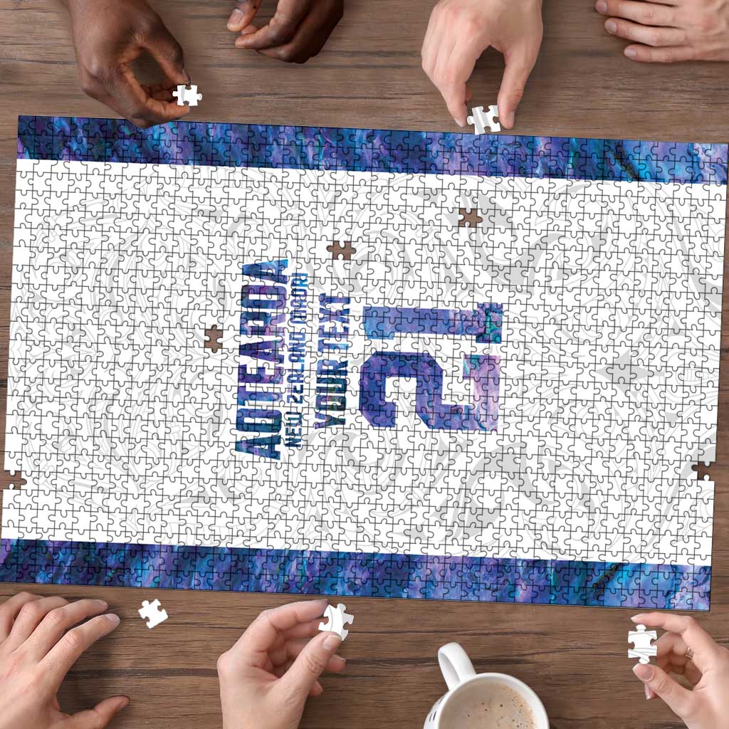 Custom New Zealand Aotearoa Puzzle Purple Maori Paua Shell Indigenous LT9 - Polynesian Pride