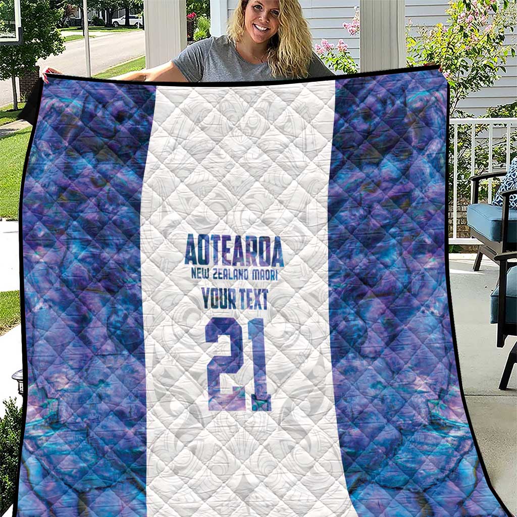 Custom New Zealand Aotearoa Quilt Purple Maori Paua Shell Indigenous LT9 Purple - Polynesian Pride