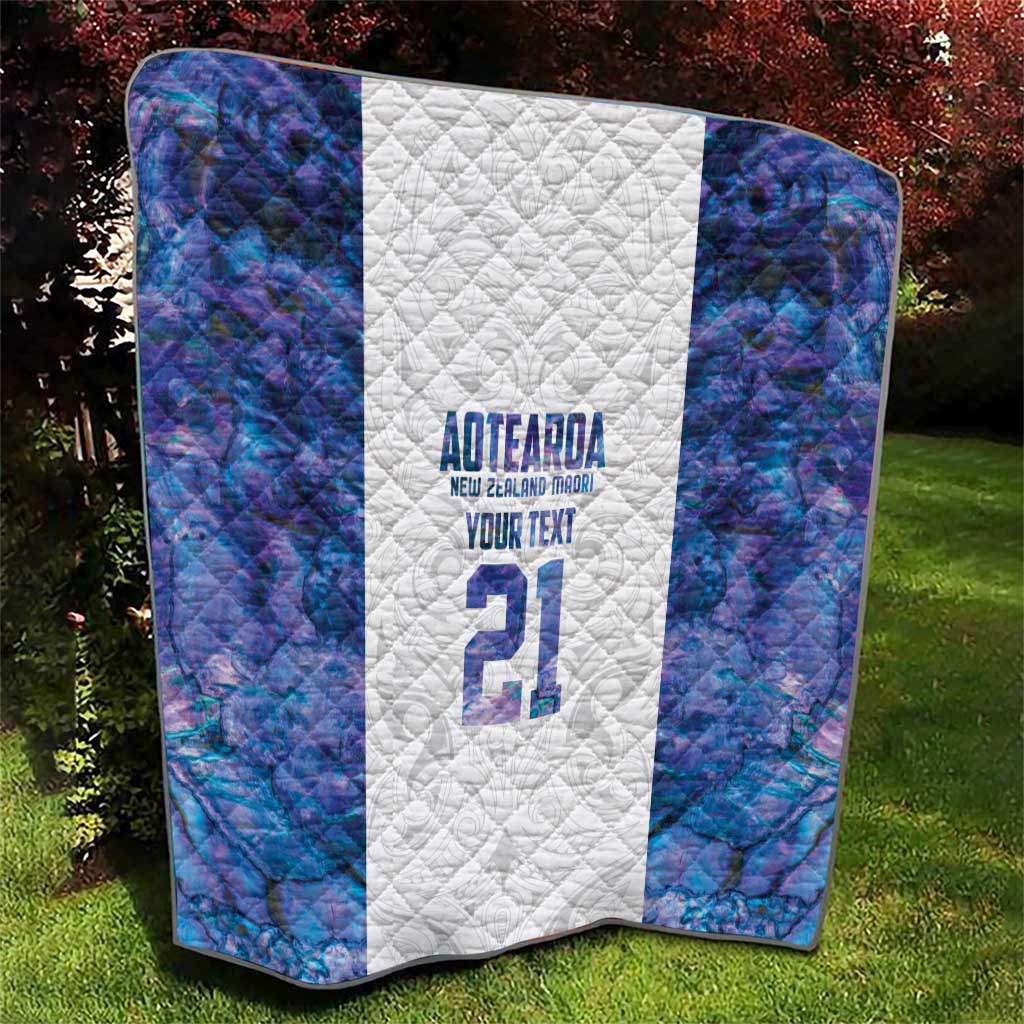 Custom New Zealand Aotearoa Quilt Purple Maori Paua Shell Indigenous LT9 - Polynesian Pride