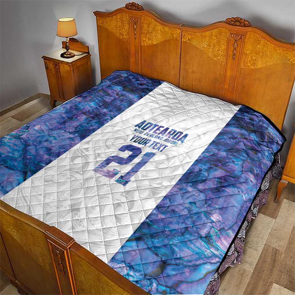 Custom New Zealand Aotearoa Quilt Purple Maori Paua Shell Indigenous LT9 - Polynesian Pride