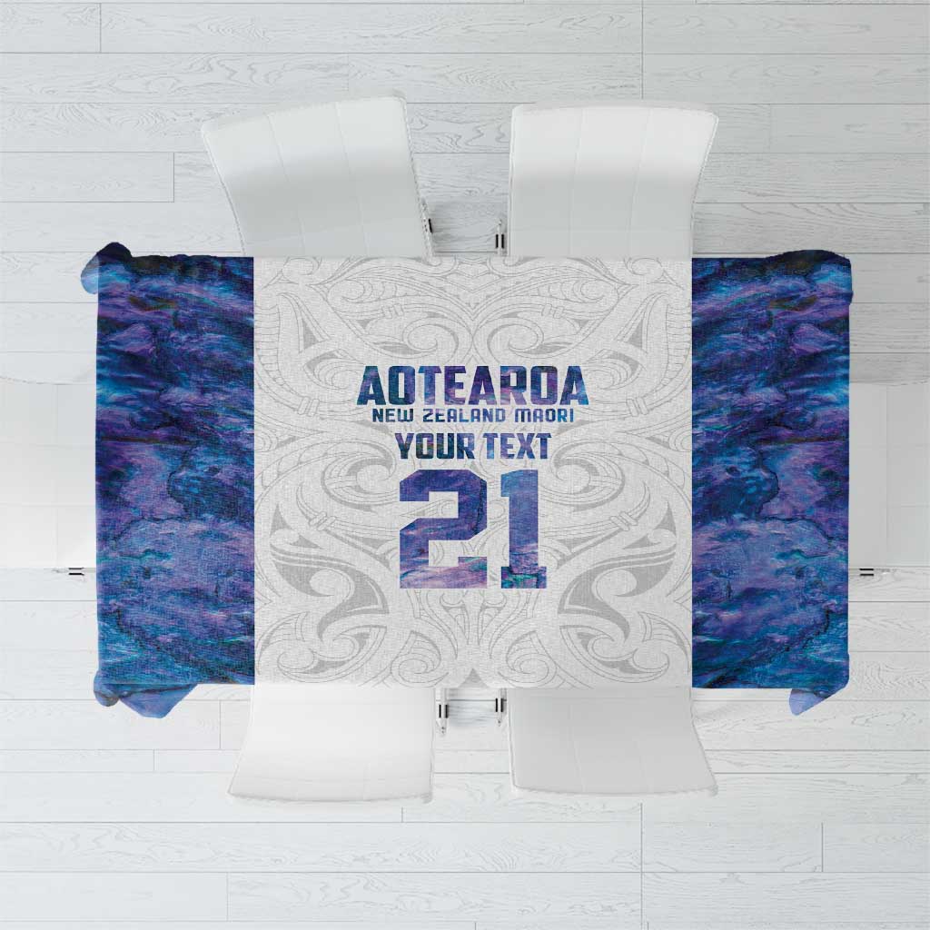 Custom New Zealand Aotearoa Tablecloth Purple Maori Paua Shell Indigenous LT9 Purple - Polynesian Pride