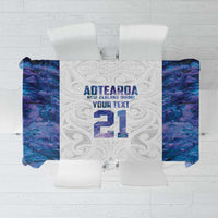 Custom New Zealand Aotearoa Tablecloth Purple Maori Paua Shell Indigenous LT9 Purple - Polynesian Pride