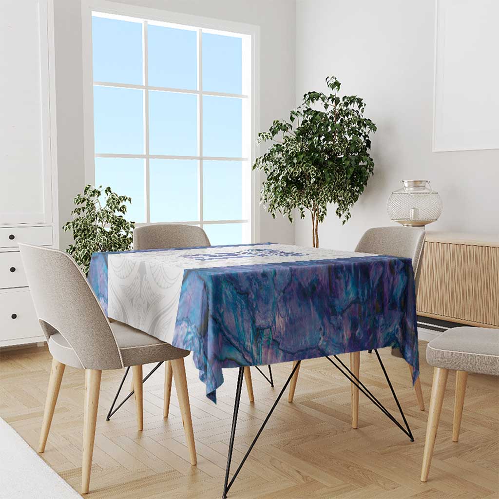 Custom New Zealand Aotearoa Tablecloth Purple Maori Paua Shell Indigenous LT9 - Polynesian Pride