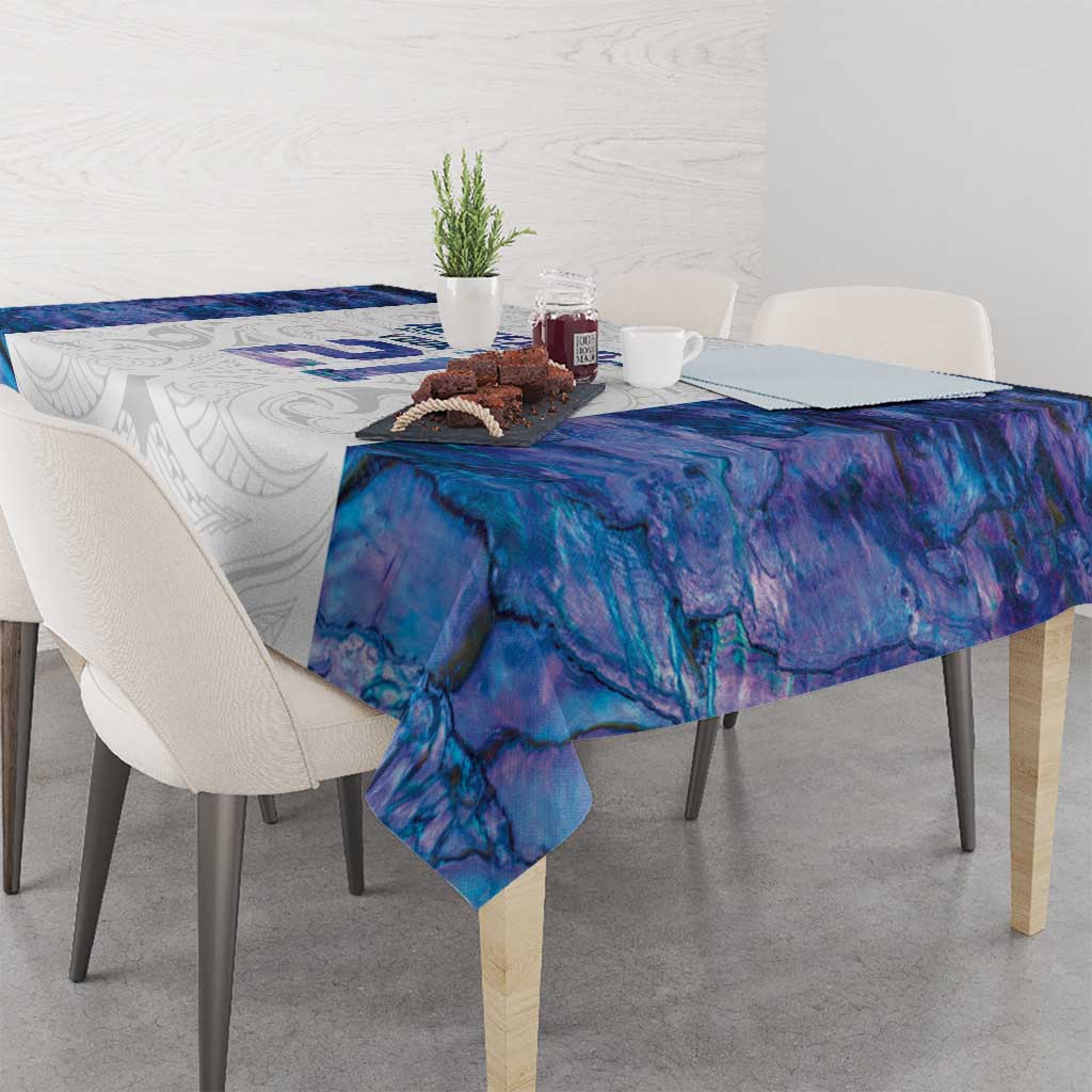 Custom New Zealand Aotearoa Tablecloth Purple Maori Paua Shell Indigenous LT9 - Polynesian Pride