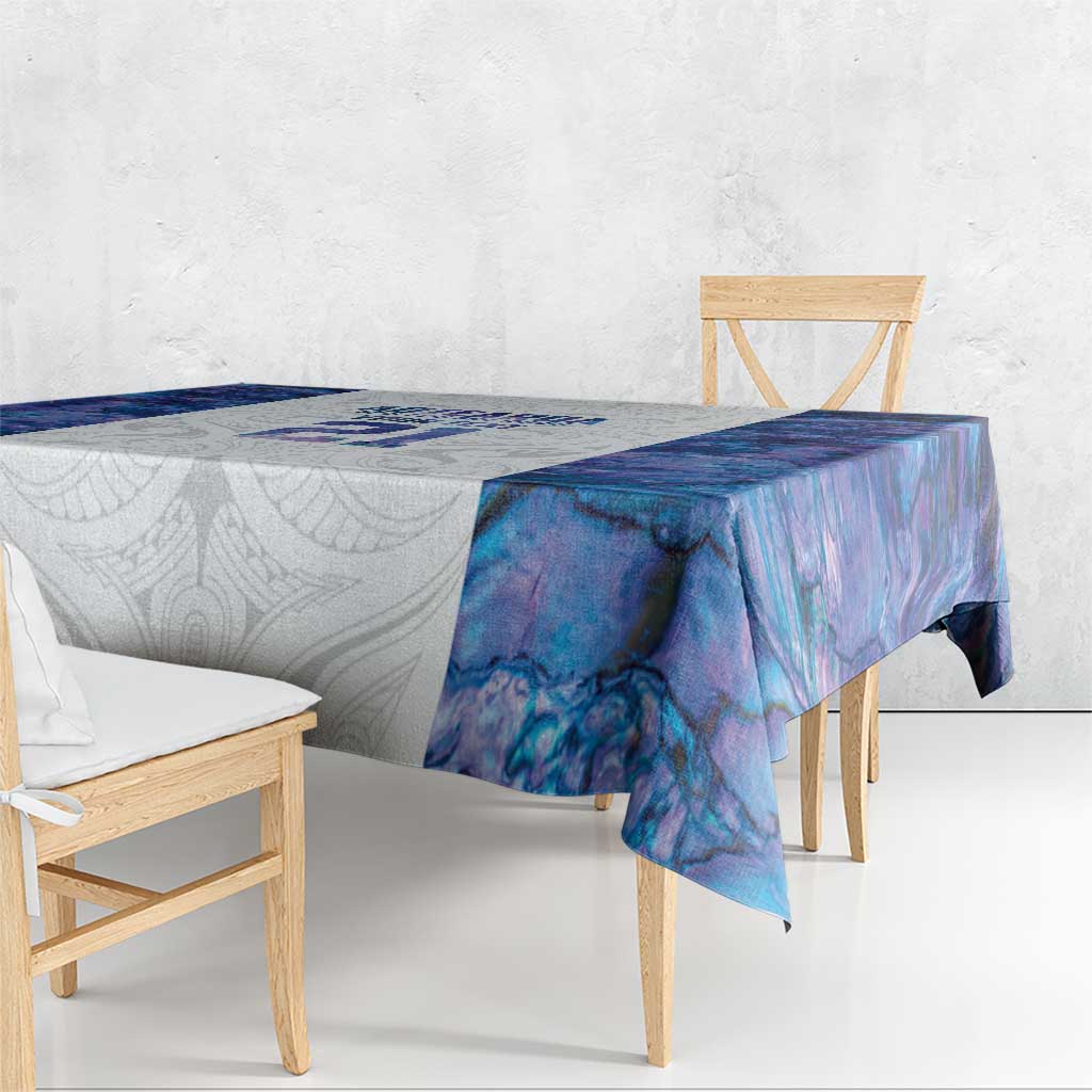 Custom New Zealand Aotearoa Tablecloth Purple Maori Paua Shell Indigenous LT9 - Polynesian Pride