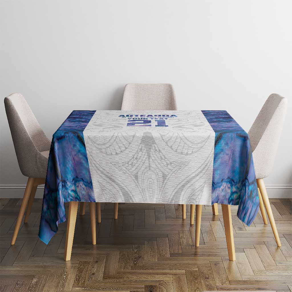 Custom New Zealand Aotearoa Tablecloth Purple Maori Paua Shell Indigenous LT9 - Polynesian Pride