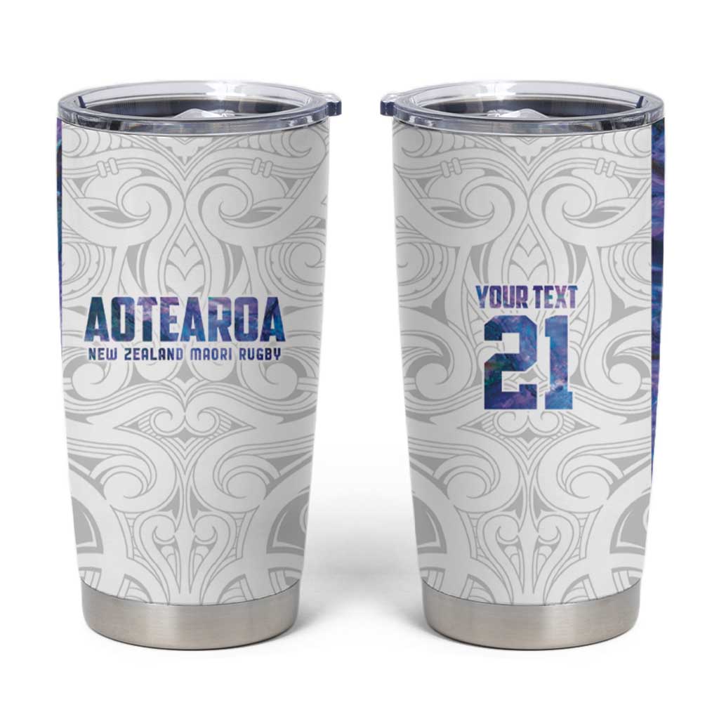 Custom New Zealand Aotearoa Tumbler Cup Purple Maori Paua Shell Indigenous LT9 Purple - Polynesian Pride