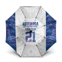 Custom New Zealand Aotearoa Umbrella Purple Maori Paua Shell Indigenous LT9 One Size Folded 11.42 inch Opened Diameter 37.4 inch Purple - Polynesian Pride