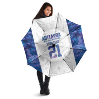Custom New Zealand Aotearoa Umbrella Purple Maori Paua Shell Indigenous LT9 - Polynesian Pride
