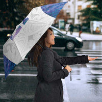 Custom New Zealand Aotearoa Umbrella Purple Maori Paua Shell Indigenous LT9 - Polynesian Pride