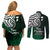 Your Matter Suicide Prevention Couples Matching Off Shoulder Short Dress and Long Sleeve Button Shirts Green Polynesian Tribal LT9 - Polynesian Pride