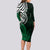 Your Matter Suicide Prevention Long Sleeve Bodycon Dress Green Polynesian Tribal LT9 - Polynesian Pride