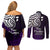 Your Matter Suicide Prevention Couples Matching Off Shoulder Short Dress and Long Sleeve Button Shirts Purple Polynesian Tribal LT9 - Polynesian Pride
