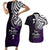 Your Matter Suicide Prevention Couples Matching Short Sleeve Bodycon Dress and Hawaiian Shirt Purple Polynesian Tribal LT9 Purple - Polynesian Pride