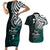 Your Matter Suicide Prevention Couples Matching Short Sleeve Bodycon Dress and Hawaiian Shirt Turqoise Polynesian Tribal LT9 Turquoise - Polynesian Pride