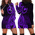 Papua New Guinea Island Hoodie Dress Bird of Paradise with Purple Polynesian Tribal LT9 - Polynesian Pride