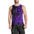 Papua New Guinea Island Men Tank Top Bird of Paradise with Purple Polynesian Tribal LT9 - Polynesian Pride