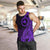 Papua New Guinea Island Men Tank Top Bird of Paradise with Purple Polynesian Tribal LT9 - Polynesian Pride