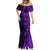 Papua New Guinea Island Mermaid Dress Bird of Paradise with Purple Polynesian Tribal LT9 - Polynesian Pride