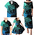 Personalised Polynesia Fishing Family Matching Puletasi Dress and Hawaiian Shirt With Maori Hei Matau Fish Hook Turquoise Art LT9 - Polynesian Pride