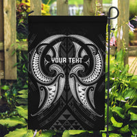 Maori Rugby Custom Ngaru Mangopare Garden Flag Black Whetu Niho Taniwha Motif LT9 Garden Flag Black - Polynesian Pride