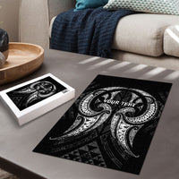 Maori Rugby Custom Ngaru Mangopare Puzzle Black Whetu Niho Taniwha Motif LT9 - Polynesian Pride