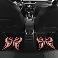 Maori Rugby Custom Ngaru Mangopare Car Mats Black Red Whetu Niho Taniwha Motif LT9 Set 2pcs - Back Red - Polynesian Pride