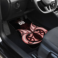 Maori Rugby Custom Ngaru Mangopare Car Mats Black Red Whetu Niho Taniwha Motif LT9 - Polynesian Pride