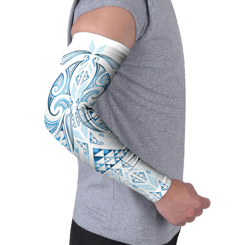 Maori Rugby Custom Ngaru Mangopare Arm Sleeves Kahui Whetu Niho Taniwha Motif LT9 - Polynesian Pride