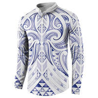 Maori Rugby Custom Ngaru Mangopare Button Sweatshirt Kikorangi Niho Taniwha Motif LT9 - Polynesian Pride