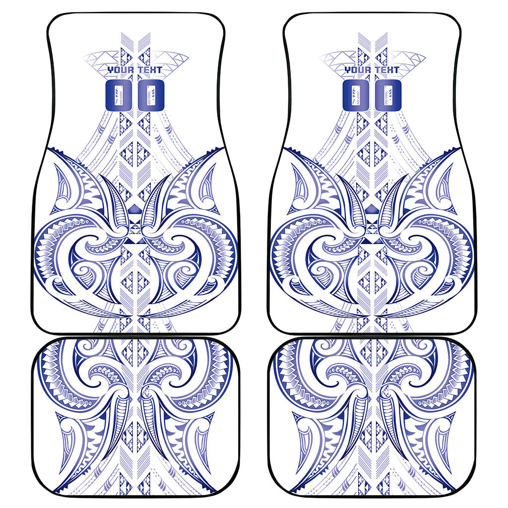 Maori Rugby Custom Ngaru Mangopare Car Mats Kikorangi Niho Taniwha Motif LT9 - Polynesian Pride