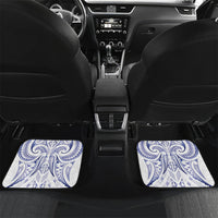 Maori Rugby Custom Ngaru Mangopare Car Mats Kikorangi Niho Taniwha Motif LT9 Set 2pcs - Back Blue - Polynesian Pride